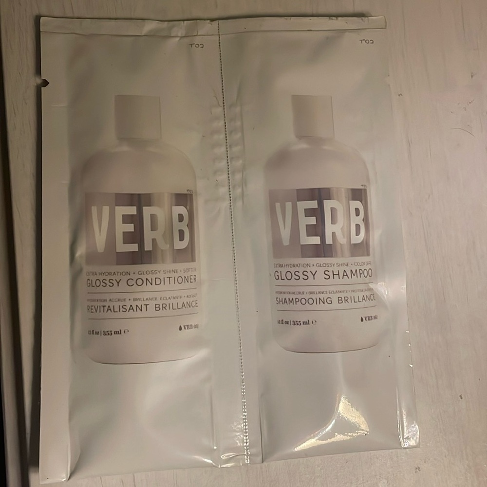 Verb Glossy Conditioner and Shampoo Sample